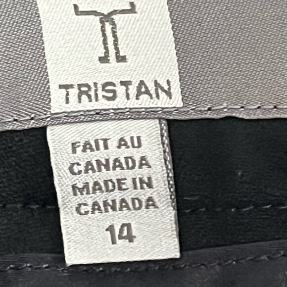 Tristan Classic Black Dress Pants - Size 14 - Made in Canada - Picture 3 of 9